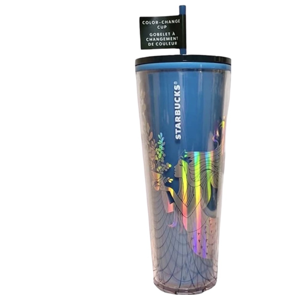 NWT Starbucks Mermaid 🧜‍♀️ Sirena Venti Cold Hot Color Changing Straw Cup